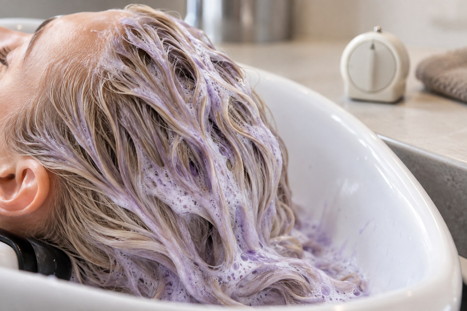 Quanto tenere lo shampoo antigiallo: come scegliere il tempo di posa